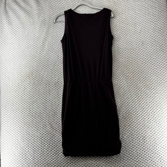 Athleta Dress Westward Ruched Tulip Beat Neck Sleeveless Casual Travel Purple XS - Picture 8 of 8